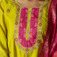 Yellow Silk Embroidered Straight Kurta Set with Pant & Dupatta under 1299 