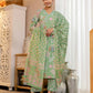 Skylee Light Green Cotton Printed Straight Kurta Set for Women