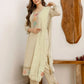 Beige Georgette Embroidered Kurta Set with Pant & Dupatta under 1299