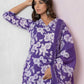 Affordable Purple Cotton Printed Straight Kurta Set under 799