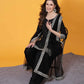 Black Rayon Straight Kurta Set with Embroidery and Dupatta under 1000