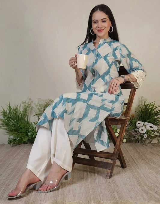 Cotton Printed Straight Kurti