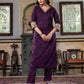 Silk Blend Sequence and Embroidery Work Straight Kurta with Pant & Dupatta