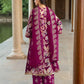 Maroon Cotton Printed Anarkali Kurta Set with Square Neck, Pant & Dupatta  Perfect for Office, Daily & Casual Wear