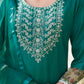 Silk Blend Sequence Embroidery Work and Lace Straight Kurta with Pant & Dupatta