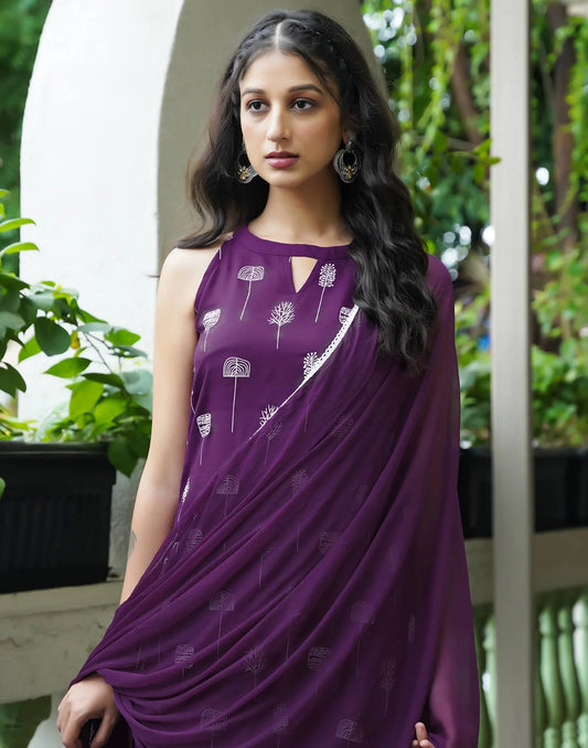 Cotton Blend Printed Straight Kurta with Pant & Dupatta