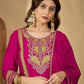 Silk Embroidered Straight Kurta with Pant & Dupatta