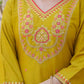 Silk Blend Straight Embroidery V-Neck Kurta with Pant & Dupatta