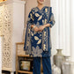 Blue Cotton Printed Straight Kurta Set with Pant & Dupatta under 799
