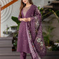 Cotton Blend Embroidered Straight Kurta with Pant & Dupatta