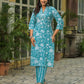 Cotton Printed Straight Kurta with Pant & Dupatta