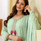 Green Georgette Embroidered Kurta Set with Pant & Dupatta