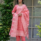 Cotton Woven Design Straight Kurta with Pant & Dupatta