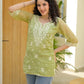 v neck short kurti for women