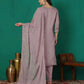 Purple Silk Blend Embroidered Straight Kurta Set for Women with Pant and Dupatta