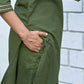 Affordable Olive Green Silk Embroidered Kurta Set with dupatta