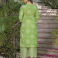 Cotton Embroidered V-Neck Straight Kurta with Pant & Dupatta