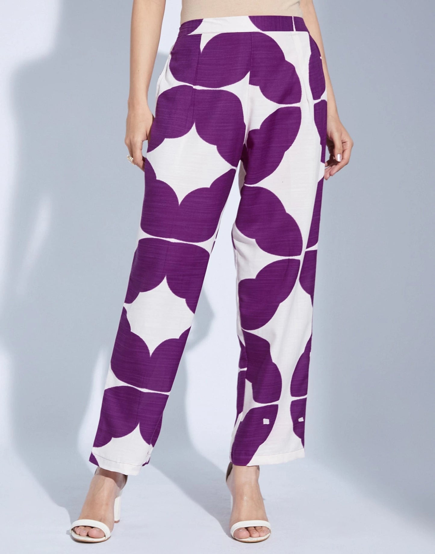 Purple cotton affordable co-ord set