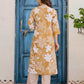 Cotton Straight Printed V-Neck Kurta with Pant & Dupatta