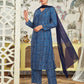 Affordable Dark Blue Bandhani Printed Rayon Kurta set with dupatta 