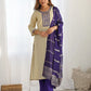 Silk Blend Sequence Embrodery Straight Kurta with Pant & Dupatta