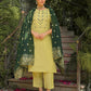 Chinnon Embroidered Round Neck Straight Kurta with Pant & Dupatta