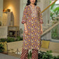 Cotton Printed Straight Kurta with Pant & Dupatta