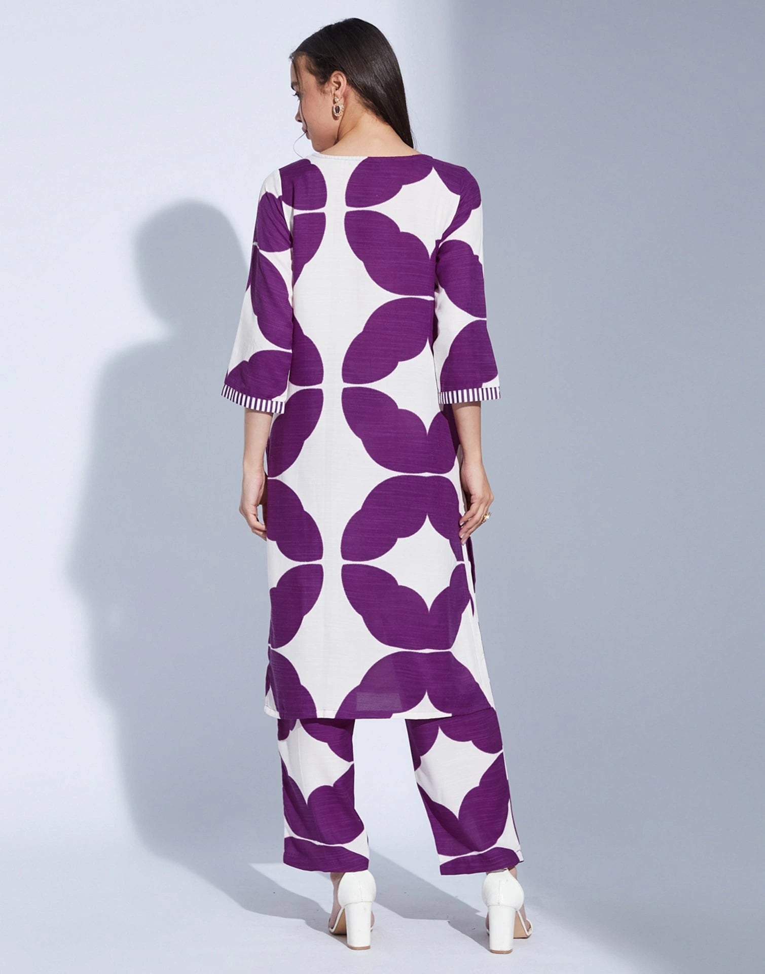 Purple cotton affordable co-ord set