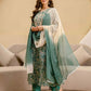 Green Cotton Printed Anarkali Kurta Set with Pant & Dupatta under 999