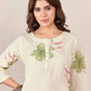 Cotton Printed Straight Mandarin Collar Kurti