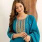 Blue Silk Embroidered Anarkali Kurta Set with Pant and Dupatta for Women Festive Wear under 1299