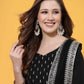 Black Rayon Straight Kurta Set with Embroidery and Dupatta under 1000