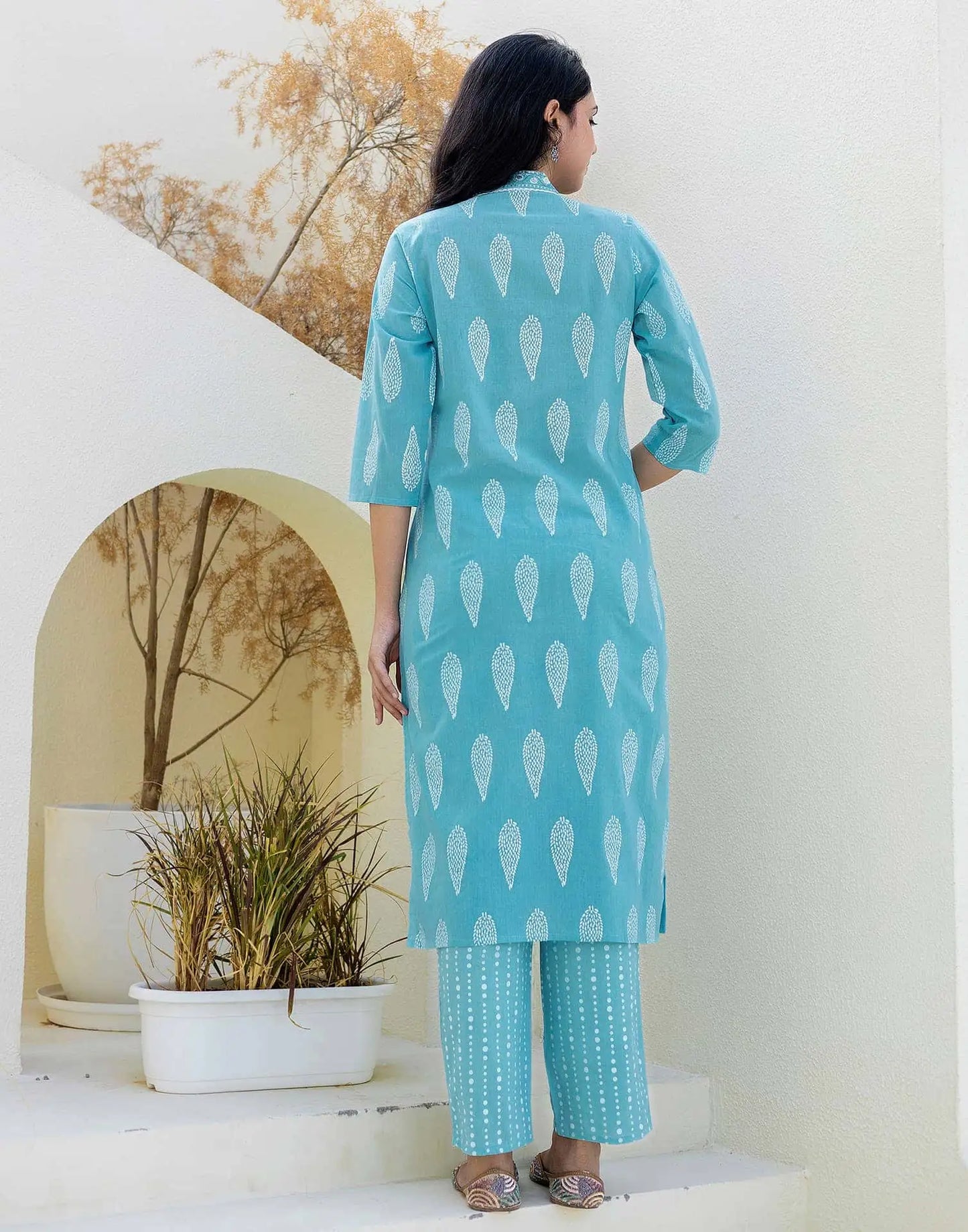 Cotton Printed, Embroidery and Sequins Work, Lace Straight Kurta with Pant & Dupatta