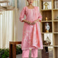 Cotton Weaving Straight Kurta with Pant & Dupatta