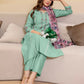 Green Silk Embroidered Straight Kurta Set with Pant and Dupatta