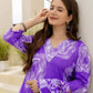 Cotton Straight Printed V-Neck Kurta with Pant & Dupatta
