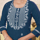 Cotton Embroidered Straight Kurti