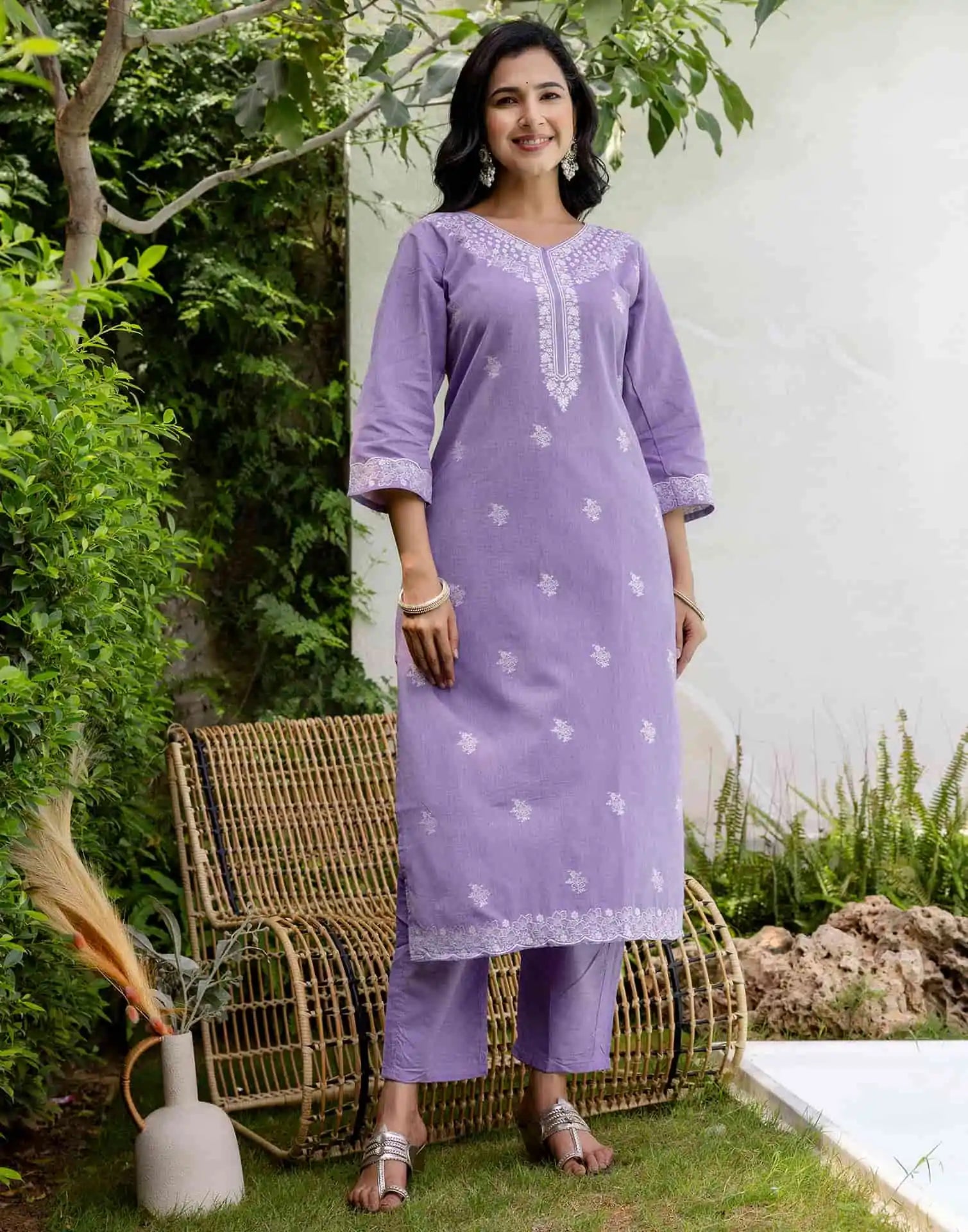 office wear cotton kurta set 