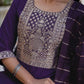 Silk Blend Weaving and Lace Straight Kurta with Pant & Dupatta
