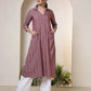 Cotton Woven Design Straight Kurti