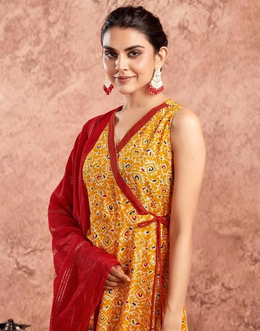 affordable v neck kurta set 