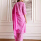 Skylee Pink Cotton Printed Anarkali Kurta Set for Women