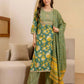Cotton Printed Straight Kurta with Pant & Dupatta