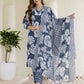 Cotton Printed Straight Kurta with Pant & Dupatta