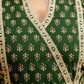 Skylee Green Cotton Printed Straight Kurta Set for Women