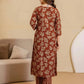 Cotton Printed Straight Kurta with Pant & Dupatta