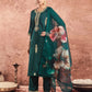 Silk Blend Embroidered Straight Kurta with Pant & Dupatta
