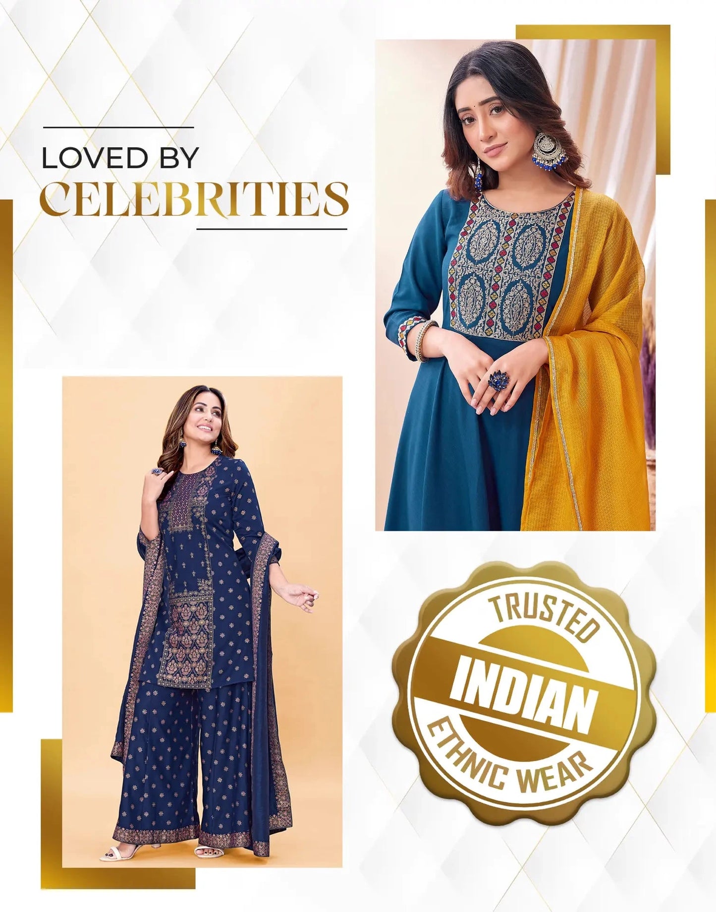 Silk Blend Embroidered Straight Kurta with Pant & Dupatta