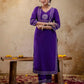 Affordable Purple Cotton Printed Straight Kurta Set Bandhani Print