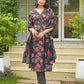 Cotton Straight Printed V-Neck Kurta with Pant & Dupatta